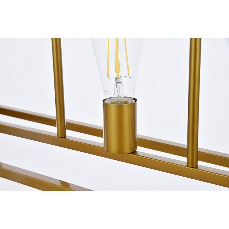 Elegant Lighting Voir 3 lights pendant in brass