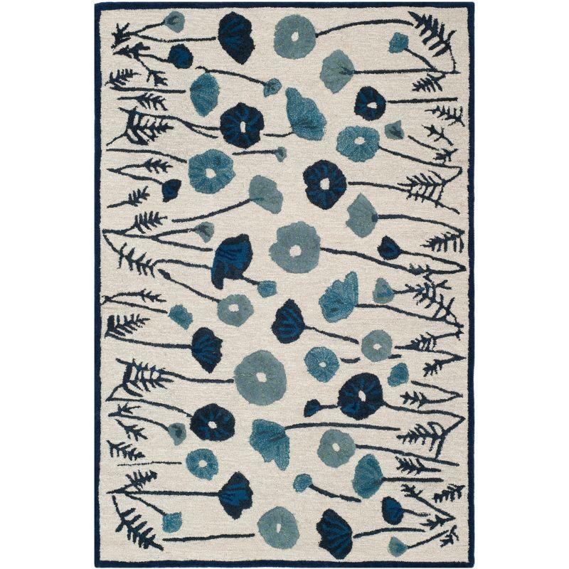 Martha Stewart Poppy Glossary - MSR3627 - Indoor Hand Tufted Area Rugs - Azurite Blue - 4'x6'