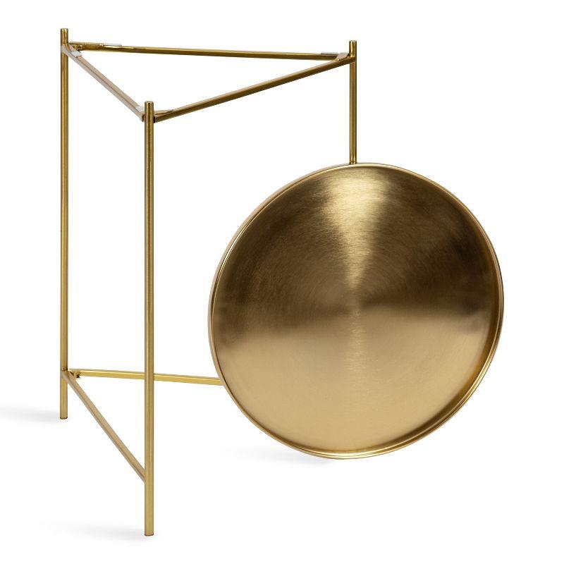Kate and Laurel Ulani Round Metal Nesting Table, 2 Piece, Gold