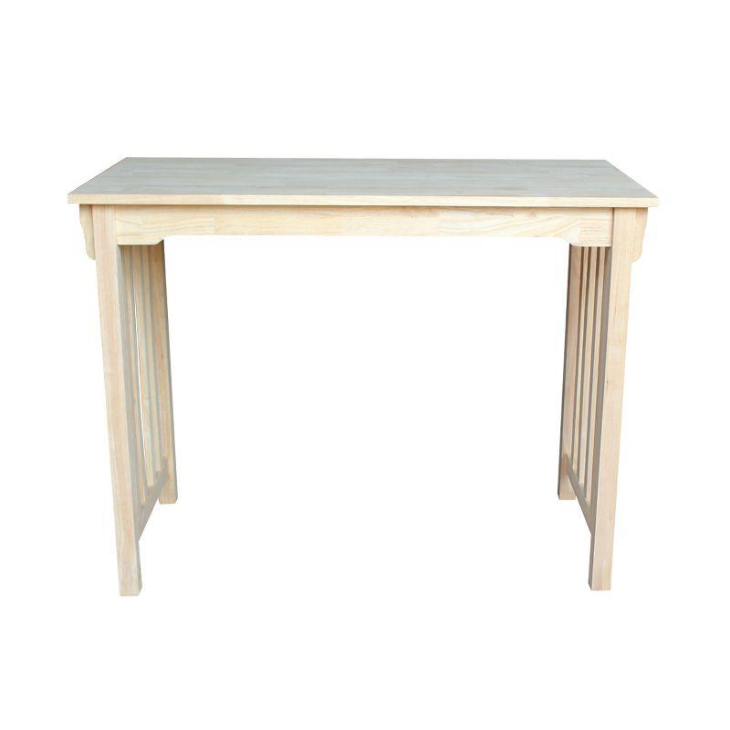 Mission Counter Height Table Unfinished - International Concepts: Solid Wood, 36" High, 48" Length