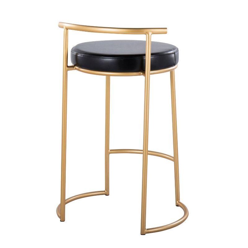 Set of 2 Round Fuji Counter Height Barstools - LumiSource