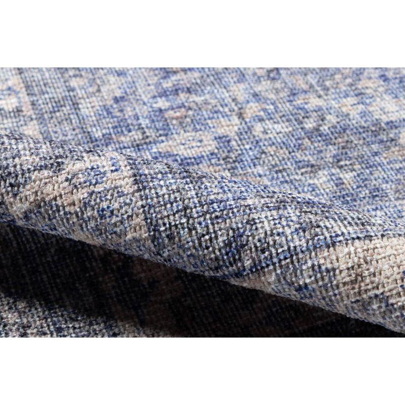 2'6"x10' Helena Runner Rug Blue - Momeni: Modern Ikat Design, Low Pile, Polyester & Cotton, Indoor Use