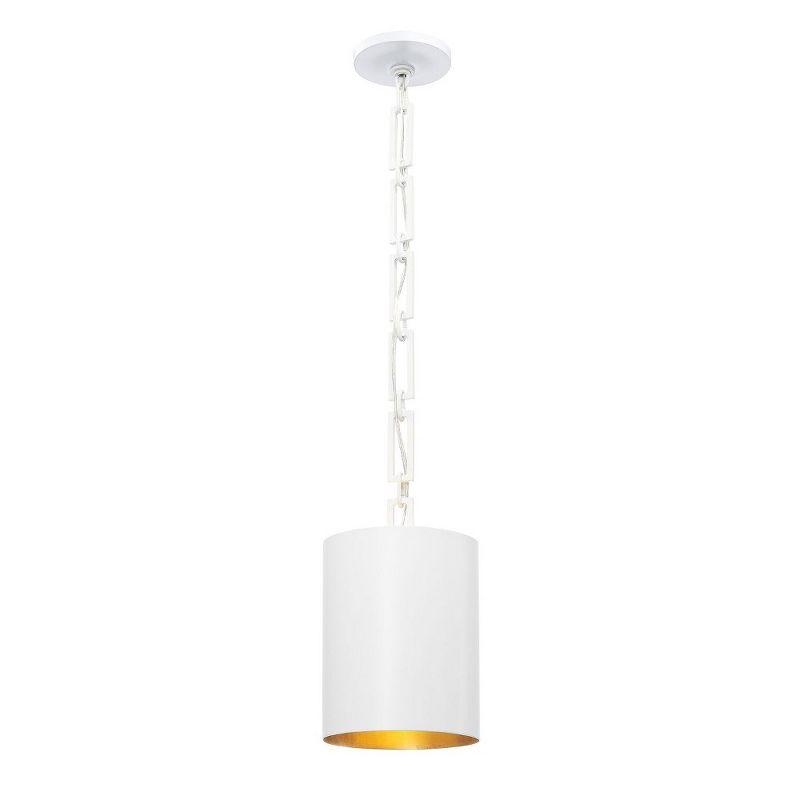 Crystorama Lighting Alston 1 - Light Chandelier in  Matte White/Antique Gold