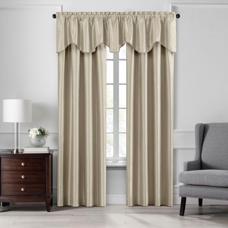 Elrene Colette Faux Silk Blackout Single Window Curtain Panel - Elrene Home Fashions