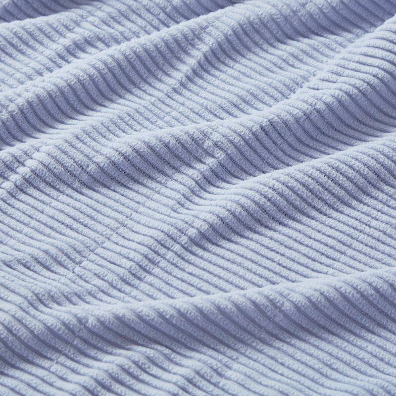 King Size Blue Knitted Fleece Reversible Blanket