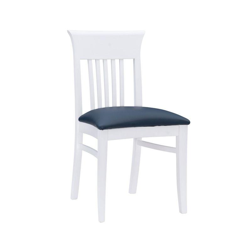 Michalyn Polyurethane Slat Back Side Chair in White