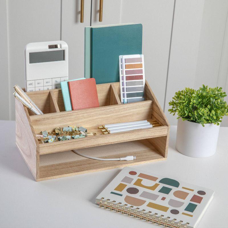 Thomas Martha Stewart Wooden Office Desktop Organizer