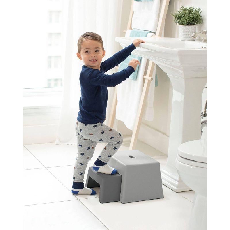 Toddler Independence 2-in-1 Nesting Step Stool in White