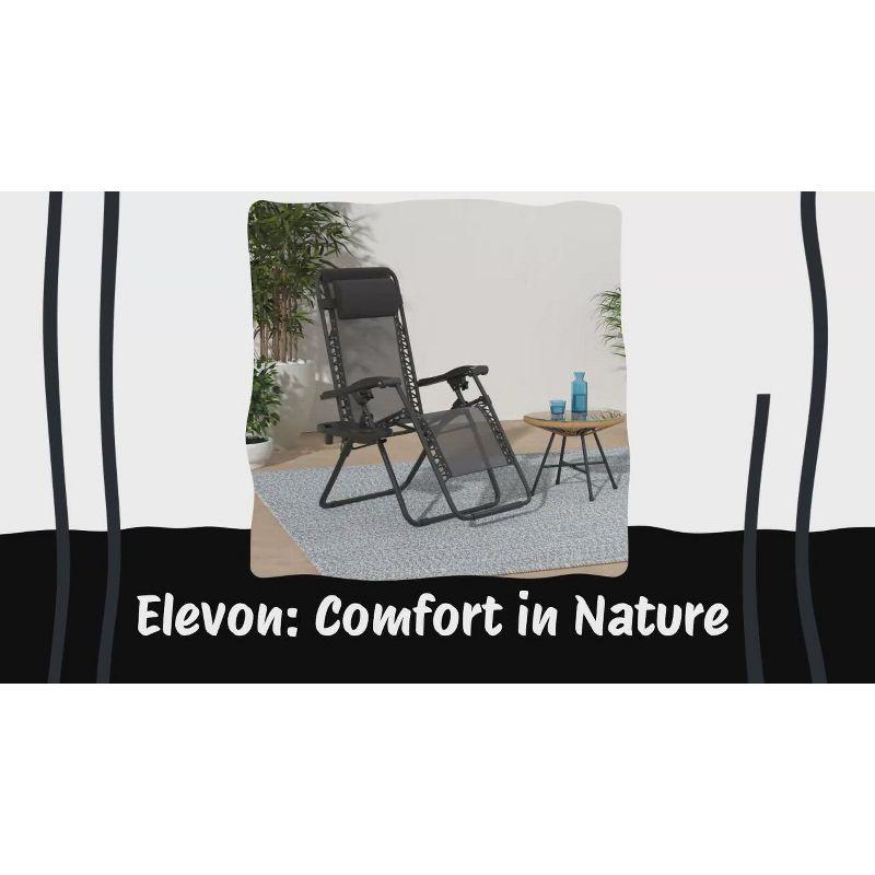 Elevon Beige Adjustable Zero Gravity Recliner Lounger Set with Cushions