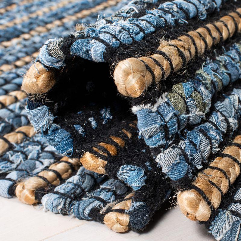 Cape Cod Blue and Natural Handwoven Cotton Area Rug