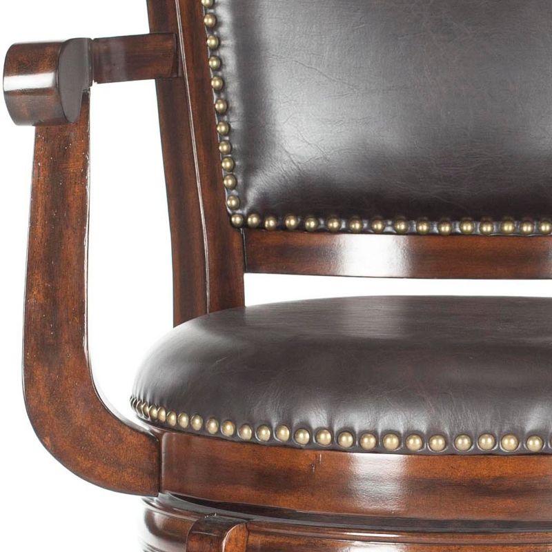 Gitano Swivel Bar Stool - FOX7009 - Espresso/Brown - Safavieh Couture