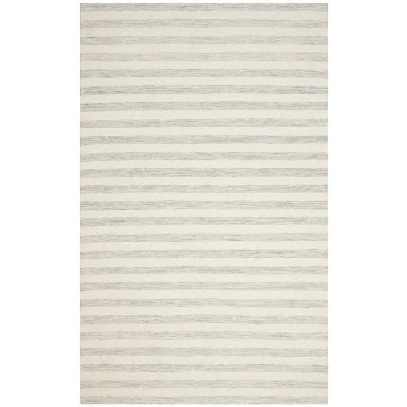 Dhurries DHU575 Hand Woven Area Rug - Light Blue/Ivory - 4'x6' - Safavieh.