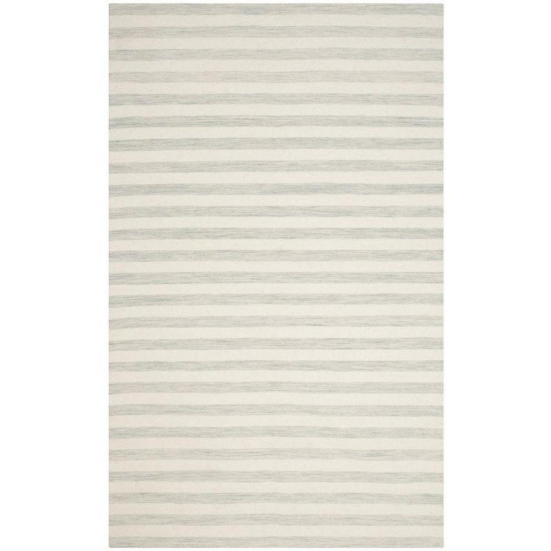 Dhurries DHU575 Hand Woven Area Rug - Light Blue/Ivory - 4'x6' - Safavieh.