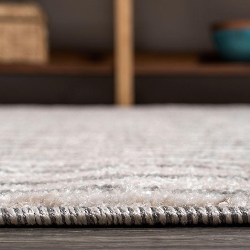 3'x5' Skoura Modern Bold Stripe Area Rug, Beige/Dark Gray - JONATHAN Y