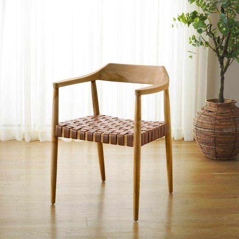 Amycus Accent Chair - ACH1202 - Light Honey/Natural Teak - Safavieh