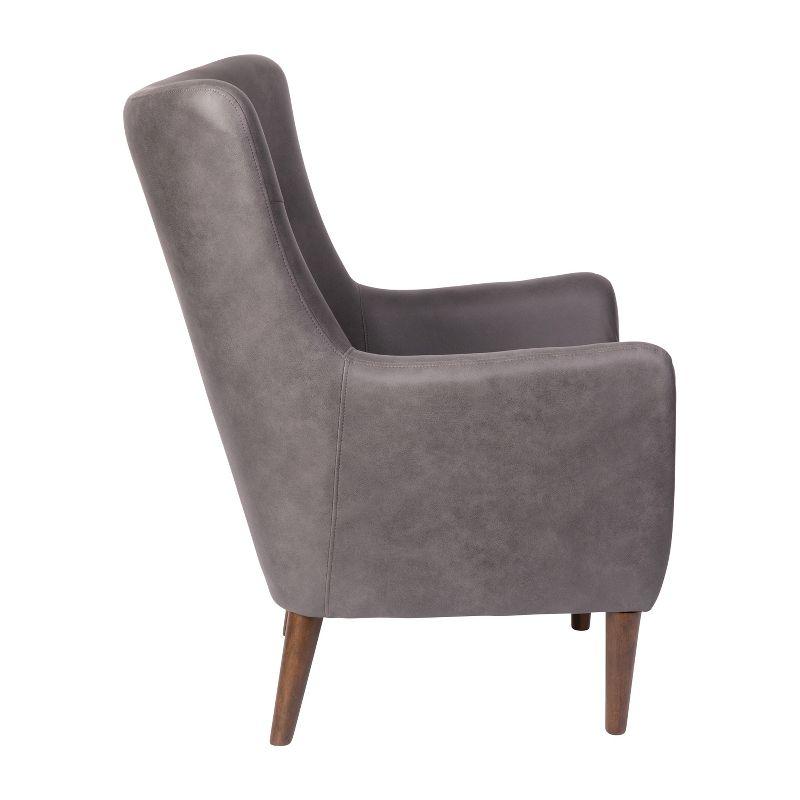 Flash Furniture Connor Traditional Wingback Accent Chair, Commercial Grade Faux Leather Upholstery and Wooden Frame and Legs