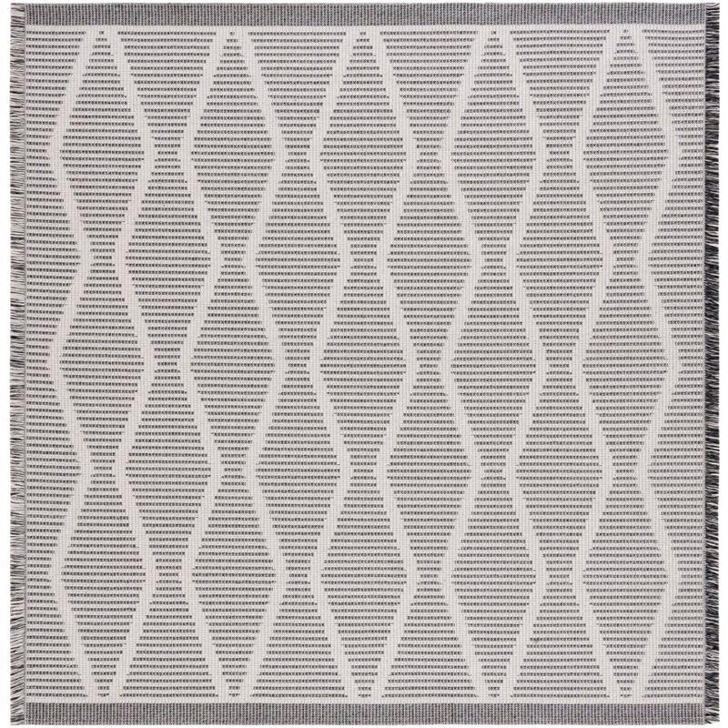 Augustine AGT503 Machine Made Indoor Area Rug - Ivory/Black - 6'-4"x6'-4" - Safavieh