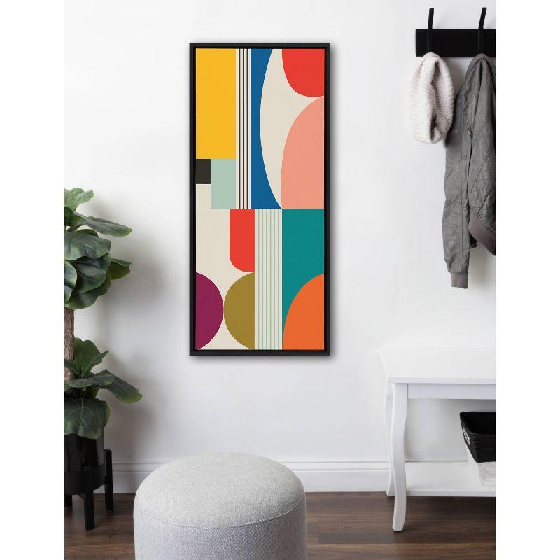 Sylvie Mid-Century Modern Pattern Framed Canvas - Kate & Laurel All Things Decor