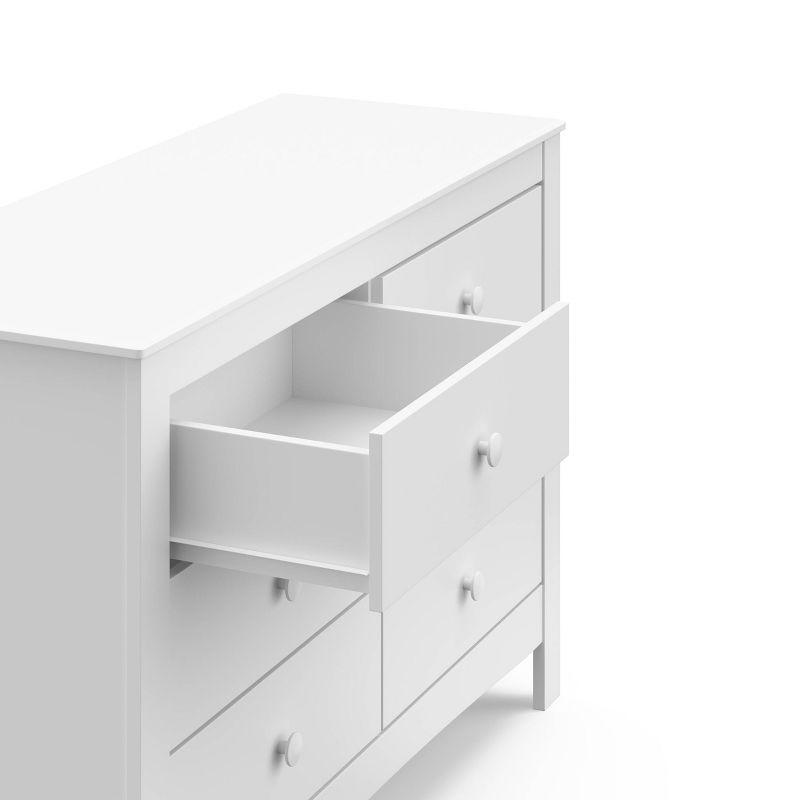 Noah White 6-Drawer GREENGUARD Certified Double Dresser