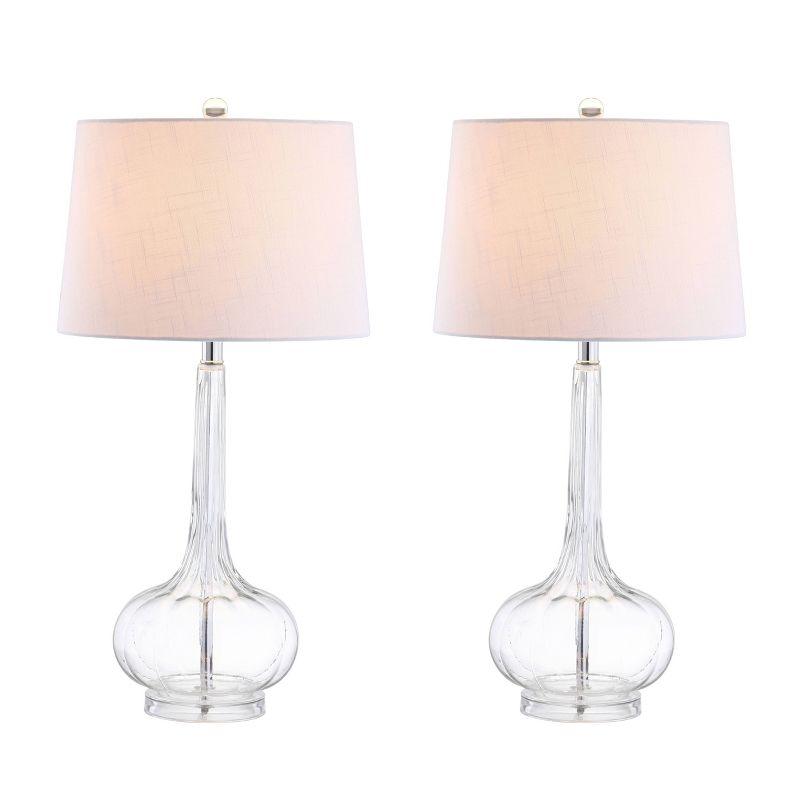 28.5" (Set of 2) Bette Glass Teardrop Table Lamp (Includes LED Light Bulb) - JONATHAN Y