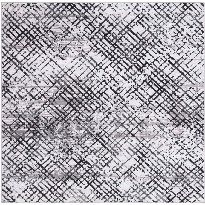 Amelia ALA275 Power Loomed Area Rug - Gray/Charcoal - 6'7"x6'7" - Safavieh.