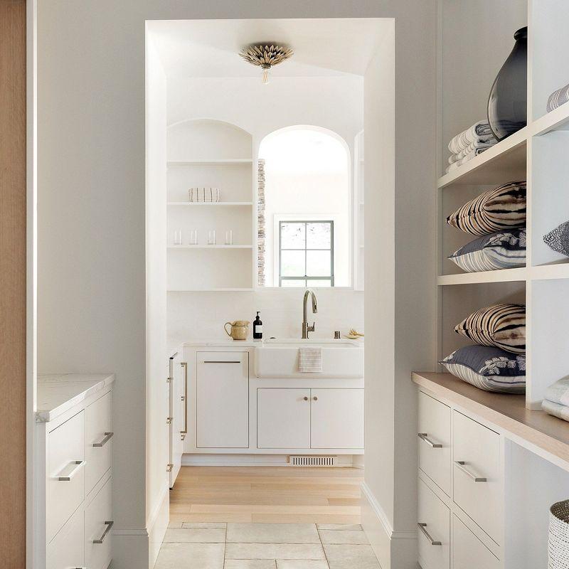 Crystorama Lighting Broche 1 - Light Flush Mount in  Antique Silver