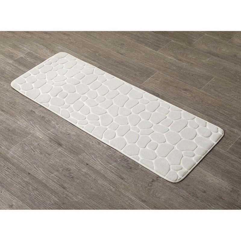 Evideco Pebble Runner Mat - Memory Foam - 48"L x 18"W for Kitchen, Bathroom and more