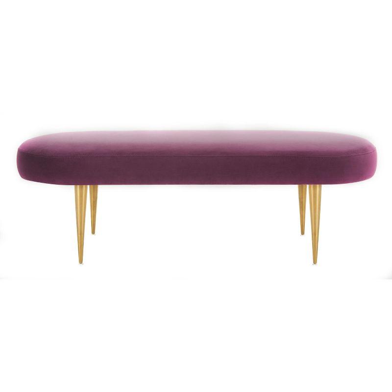 Corinne Oval Bench - SFV4704 - Plum/Gold - Safavieh Couture