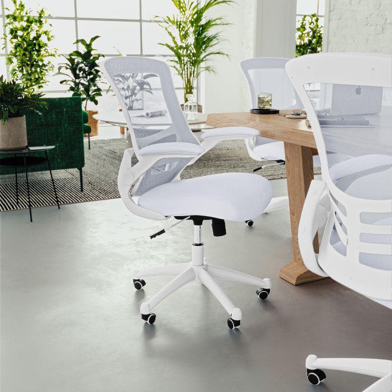 Jayetta Mid-Back Mesh Swivel Ergonomic Office Chair with Flip-Up Arms