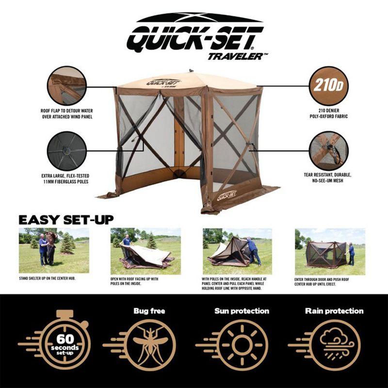 CLAM Quick-Set Portable Outdoor Camping Canopy Shelter