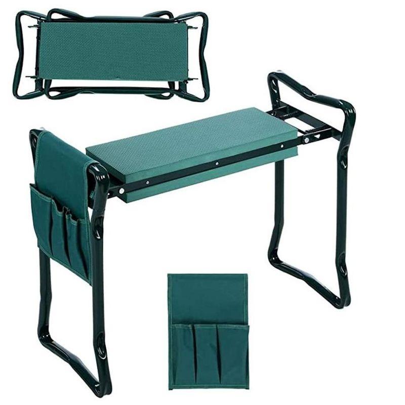 Garden Bench and Kneeler Stools Gardening With Side Bag Pockets for Tools, Portable and Lightweight, Great Gift For Gardeners