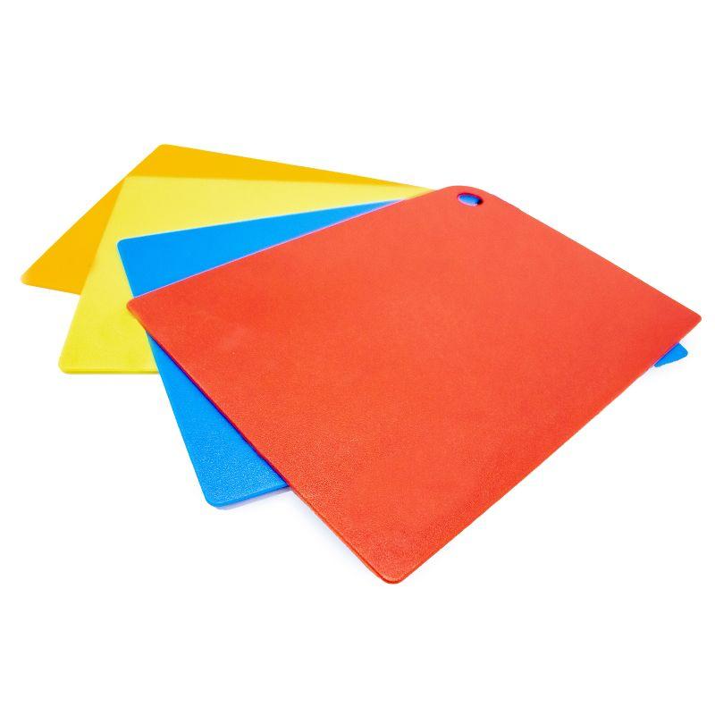 Multicolor Flexible Plastic Cutting Board Set, 4-Piece