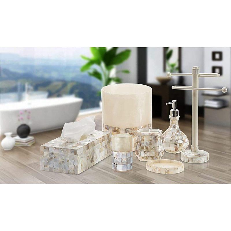 Milano Mother of Pearl Rectangular Tissue Box Cover