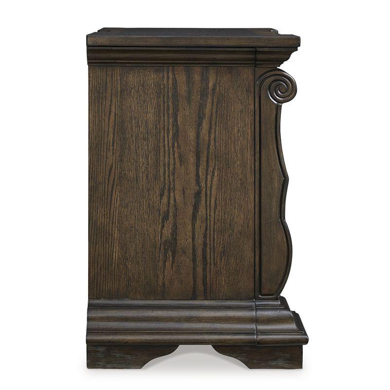 Signature Design by Ashley Maylee 2 Drawer Nightstand with USB Ports, Brown