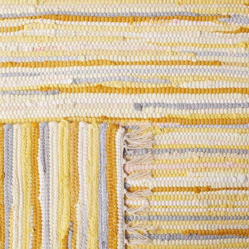 Rag Rug RAR129 Hand Woven Indoor Runner Rug - Gold/Multi - 2'3"x6' - Safavieh.