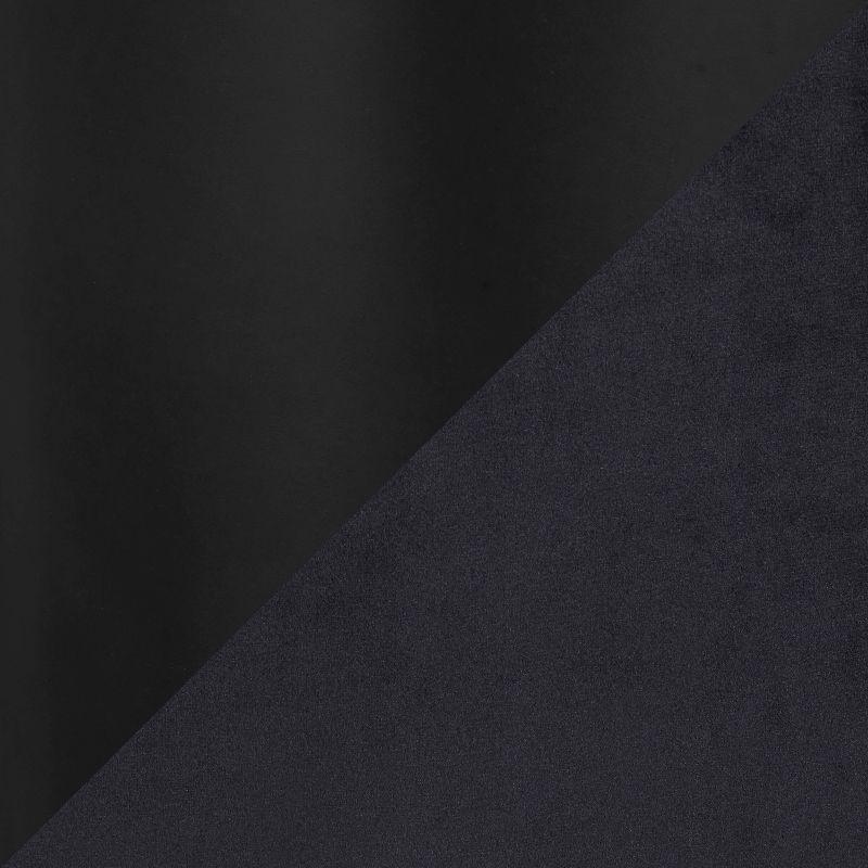 Set of 2 Fran Counter Height Barstools Black - LumiSource: Velvet Upholstery, Tapered Legs, Padded Bucket Seat