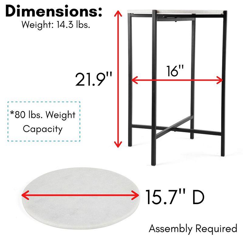 BirdRock Home Marble Tray Top End Table