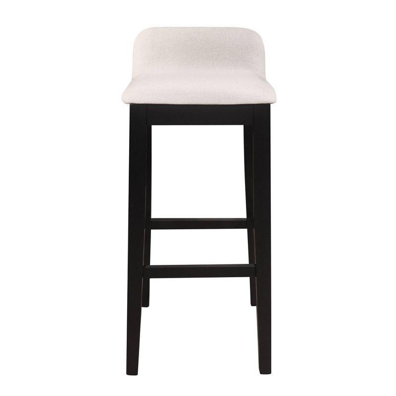 Maydena Barstool Black - Hillsdale Furniture: Non-Swivel, Counter Height, Low Back, Wood Legs