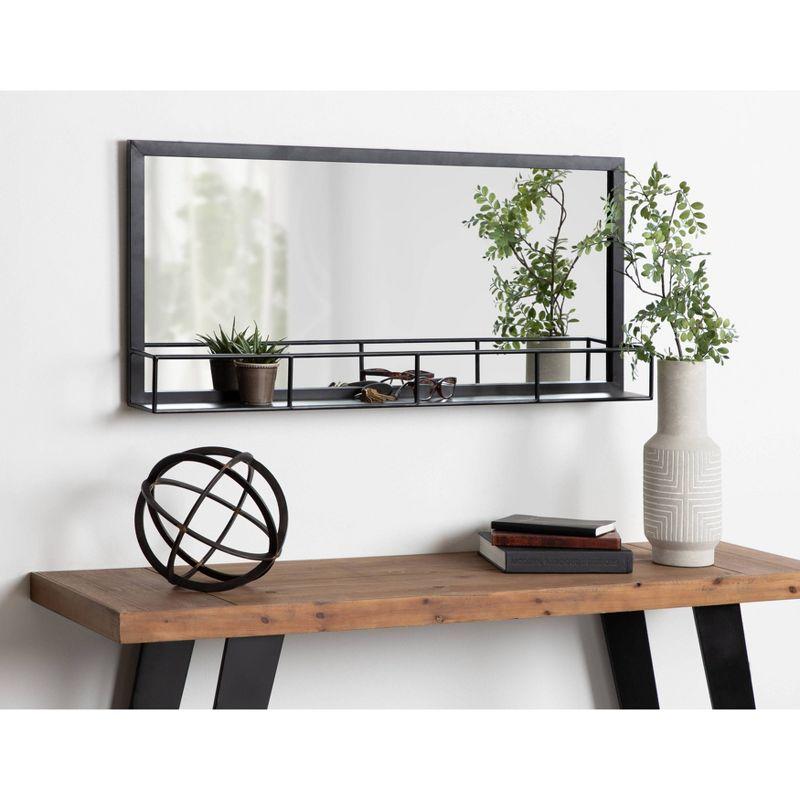 Jackson Metal Frame Mirror with Shelf - Kate & Laurel All Things Decor