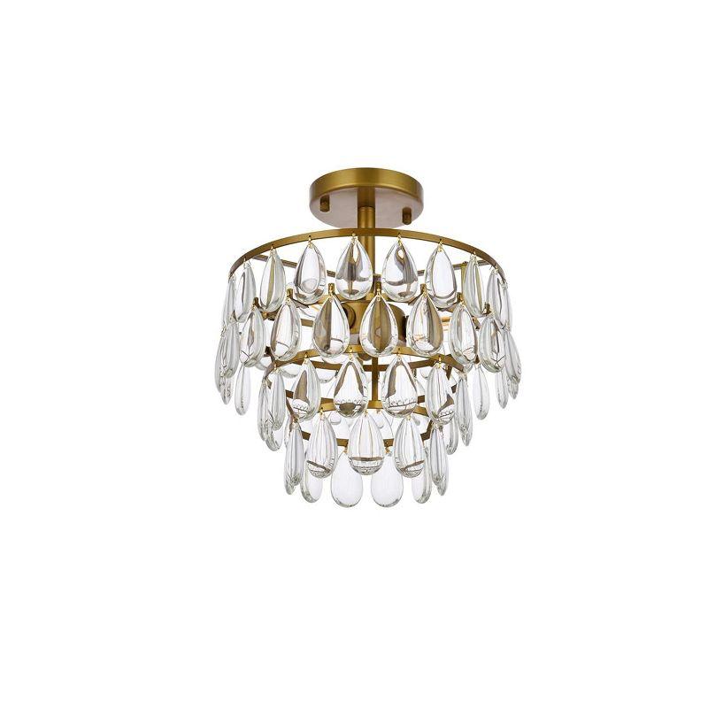 Elegant Lighting Mila 12 inch flush mount in brass