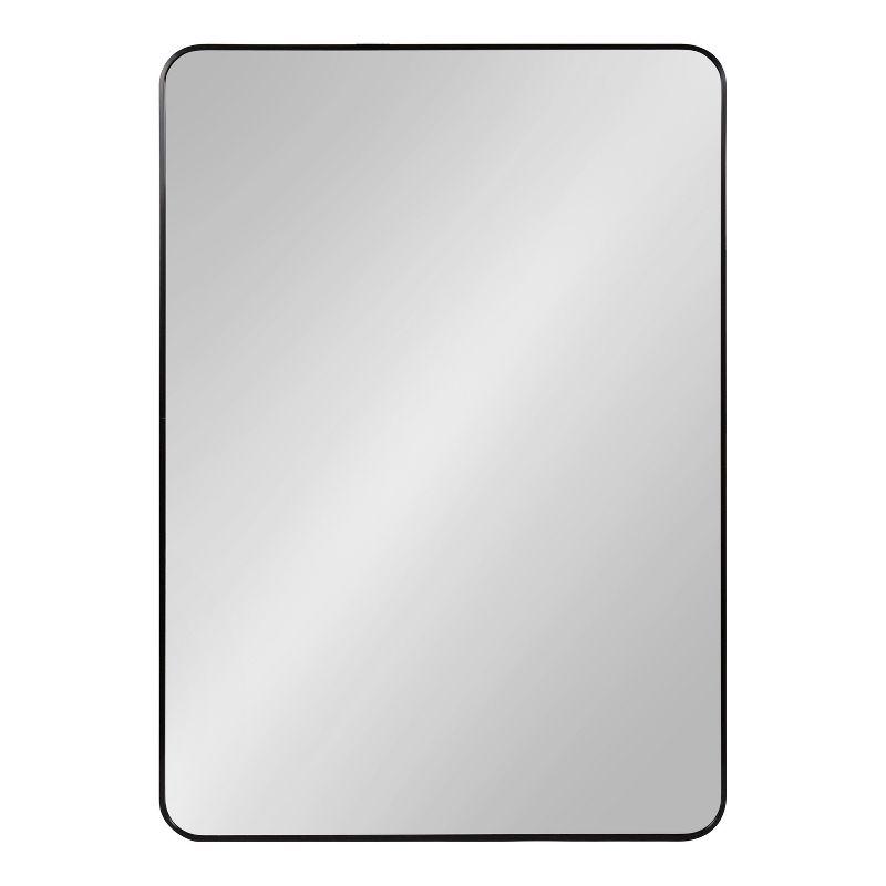 Kate and Laurel Zayda Radius Rectangle Framed Wall Mirror, 30x42, Black