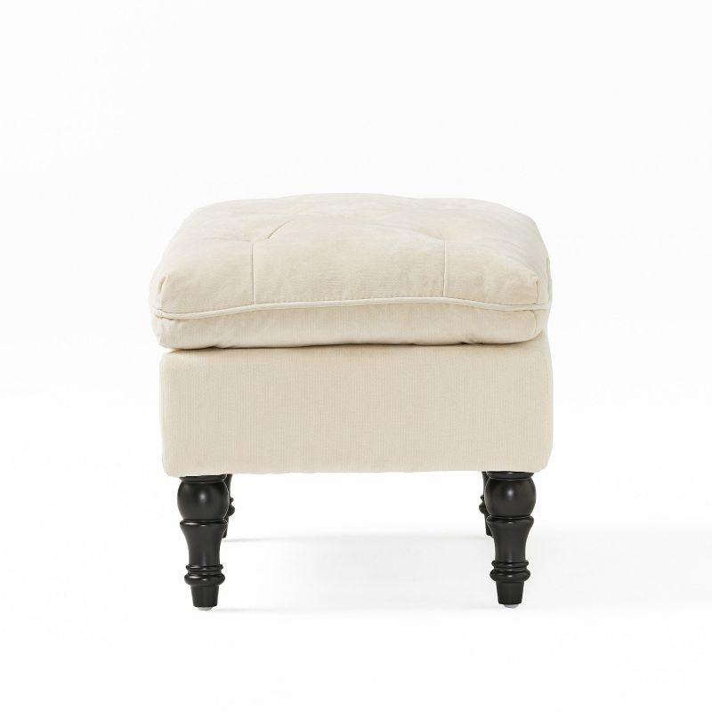 GDFStudio Jeremy Contemporary Fabric Tufted Pillow Top Ottoman