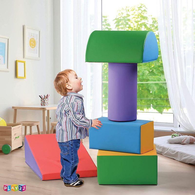 Climb And Crawl Activity Play Set - 5 Piece Soft Zone Climbing Blocks Lightweight Foam Shape Toy – Play22Usa