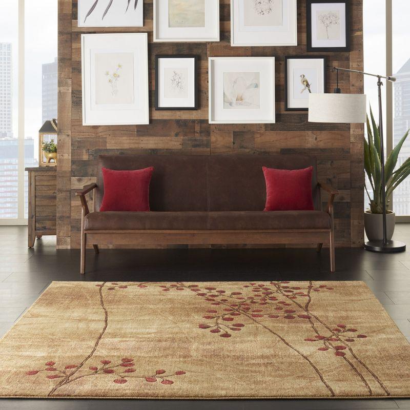 Nourison Somerset 6'7" x Square Latte Rustic Indoor Rug