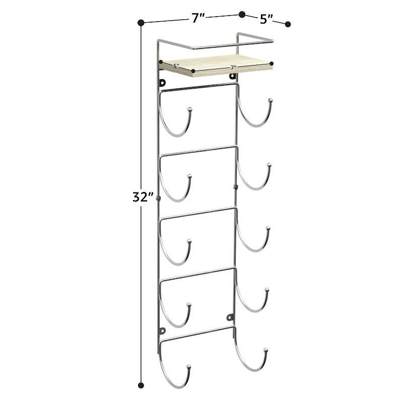 Sorbus 5-Tier Wall Mounted Metal Towel Rack with Shelf