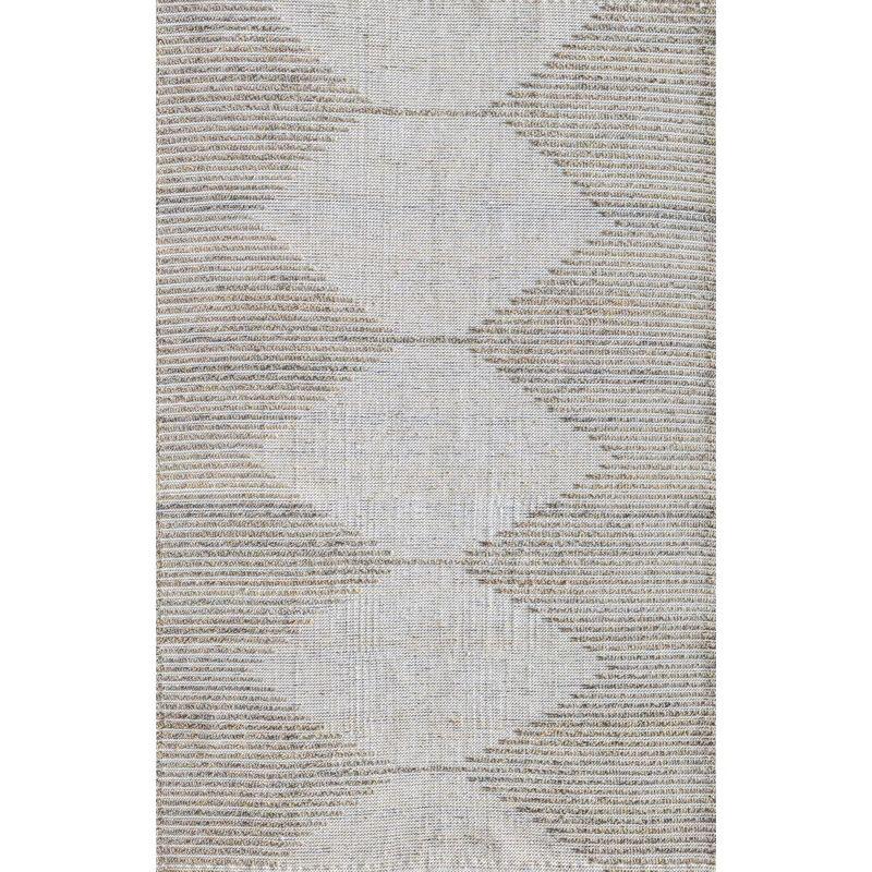 Handmade Geometric Gray Synthetic 5' x 7' Area Rug