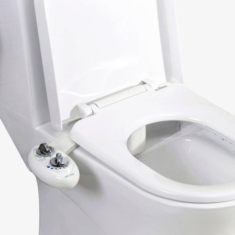 LUXE Bidet NEO 120 Mechanical Attachment Bidet Rose Gold: Elongated ABS Toilet Seat, 18-Month Warranty