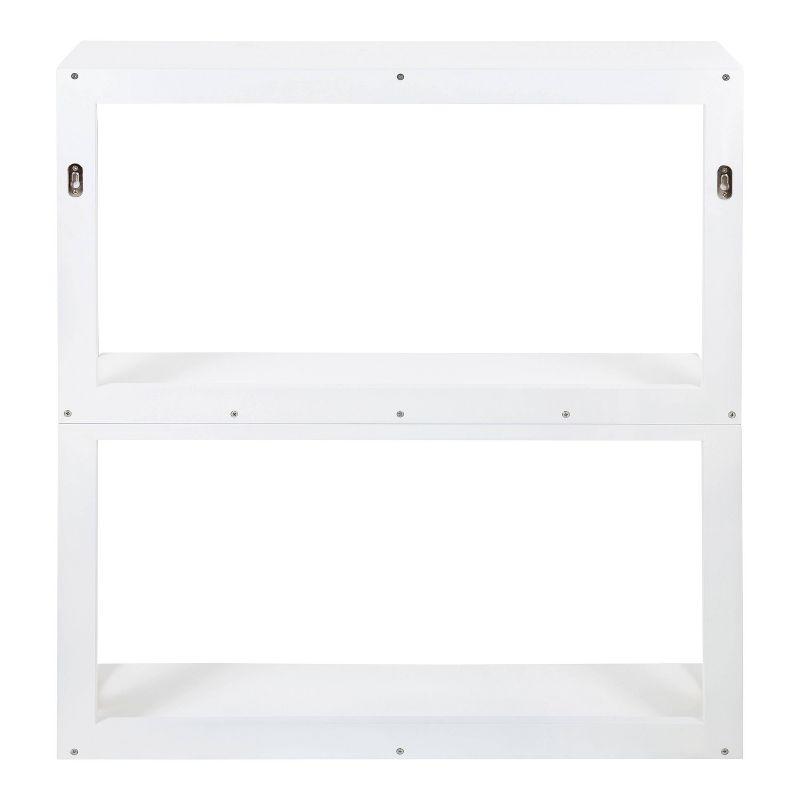 28" x 8" x 31" Ring Wooden 3-Tier Shelf White - Kate & Laurel All Things Decor: Mid-Century Storage Display