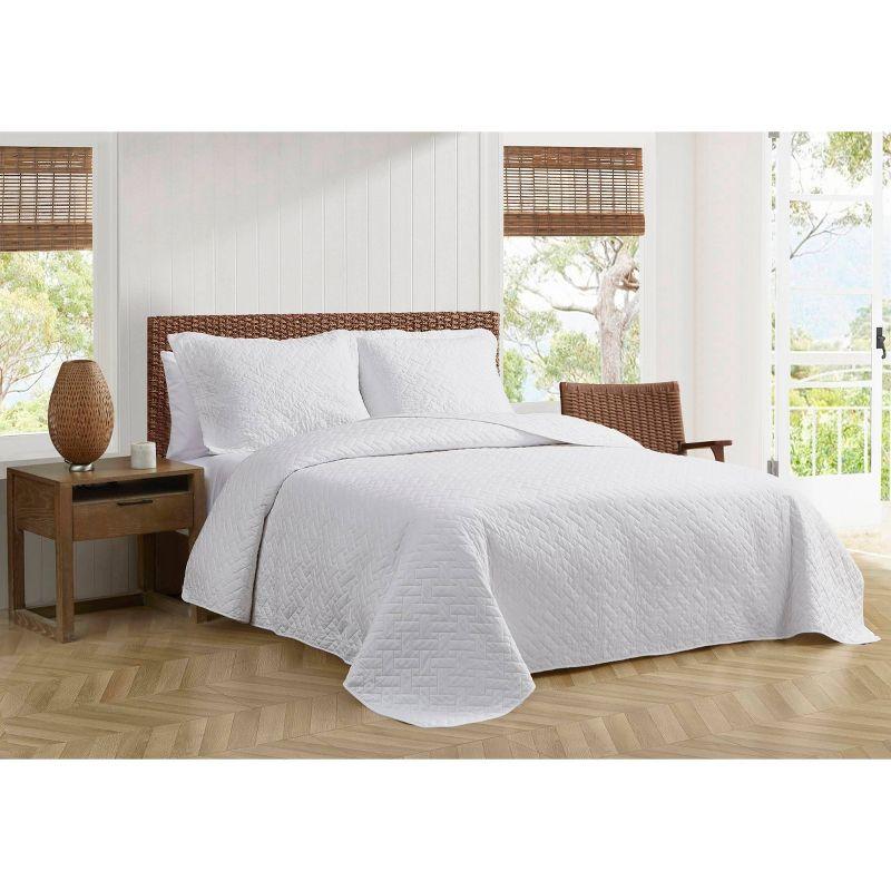 Tommy Bahama Home Tommy Bahama Raffia Solid Cotton Reversible Quilt Set