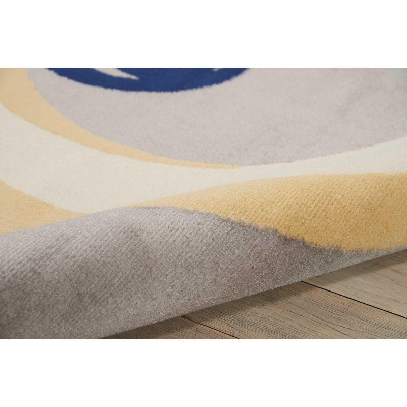 Nourison Grafix 5'3" x 7'3" (5' x 7') Grey Area Rug Retro Contemporary Geometric by Nourison